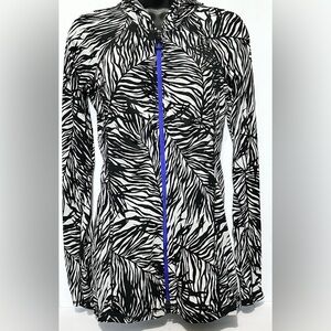 Athleta Black and White Patterned Top XS